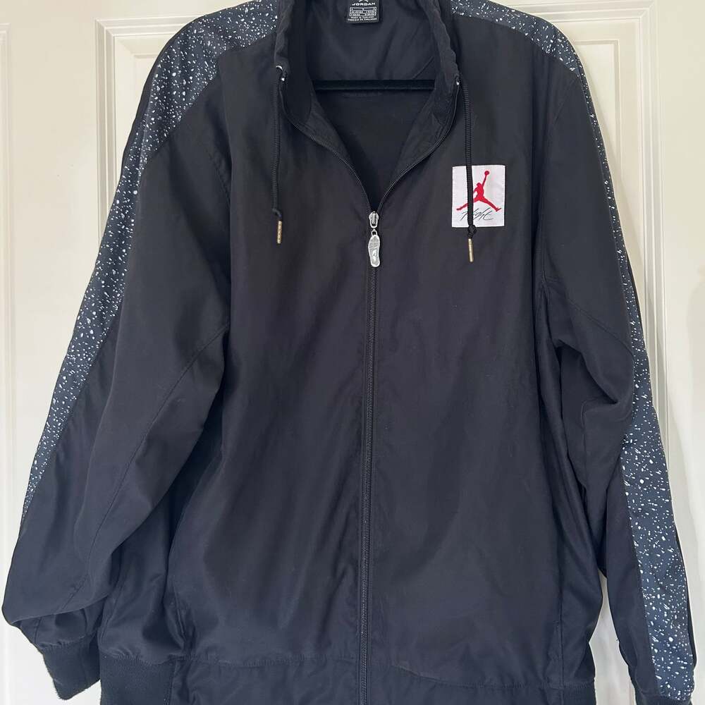 Vintage Mens Jordan 4 Flight Jacket L Black. Jacket...